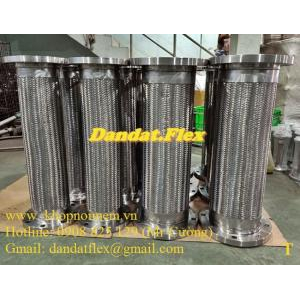 Khớp nối mềm giảm rung, khớp nối mềm rắc co ren, khớp nối mềm inox loại mặt bích